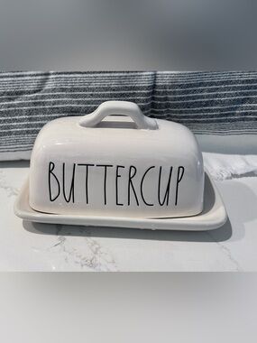 Rae Dunn Buttercup Ceramic Butter Dish
